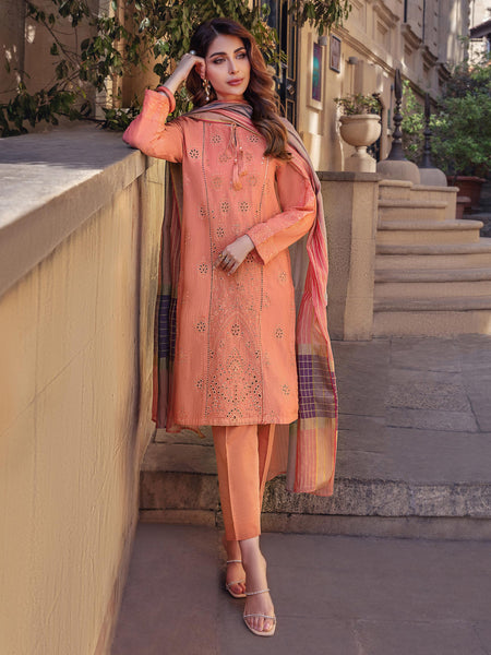 3 Piece Yarn Dyed Suit-Embroidered (Unstitched)