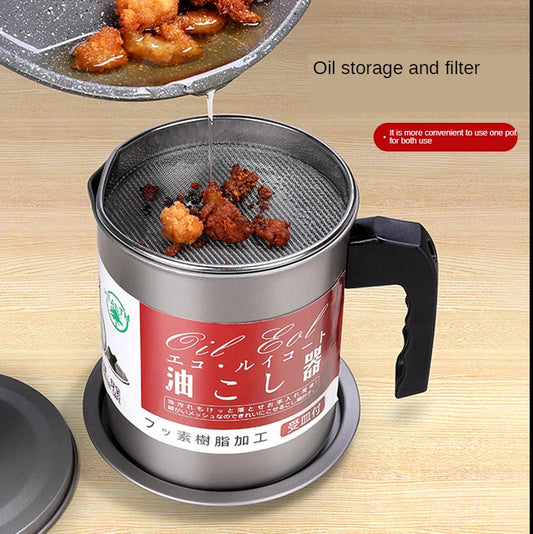 1.4L Multifunction Leakproof Can Grease Container Kitchen Tool Kettle