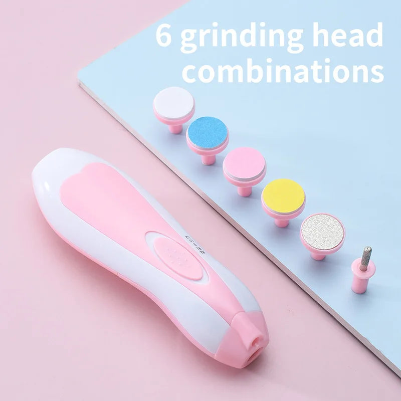 Multifunctional Electric Baby Nail Trimmer Set, Gentle Fingernail & Toenail File Clippe