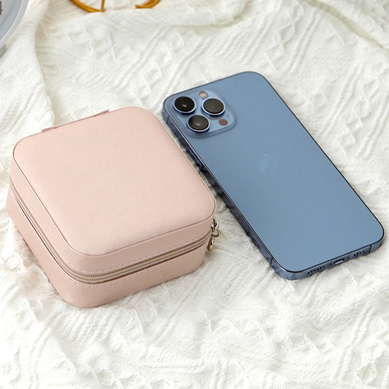 Single Layer Storage Box Ladies Travel Leather Jewelry Box