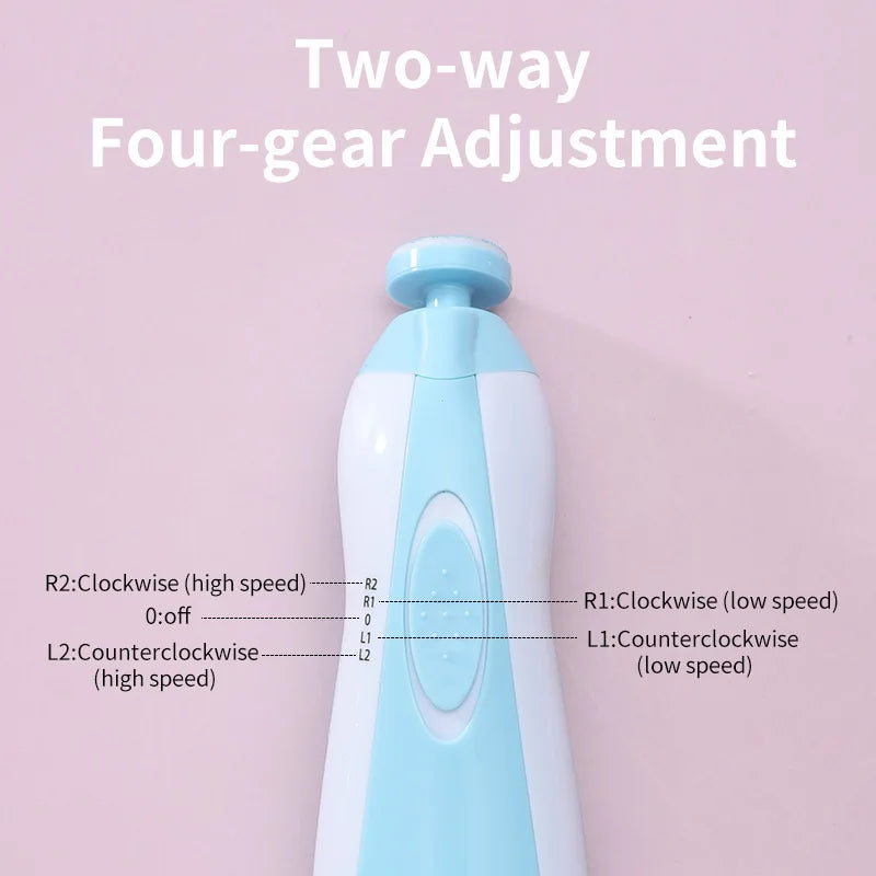 Multifunctional Electric Baby Nail Trimmer Set, Gentle Fingernail & Toenail File Clippe