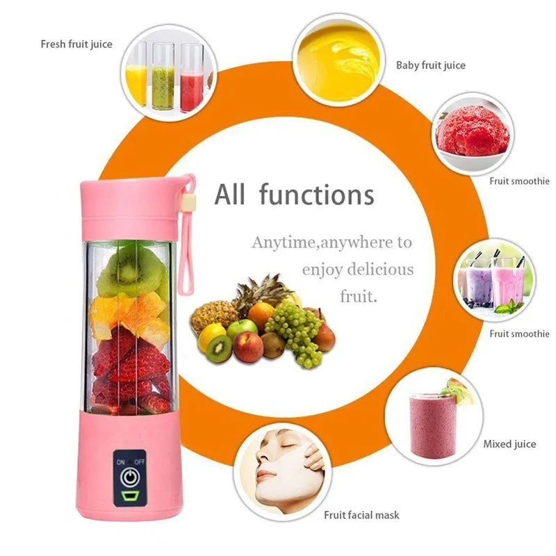Home Kitchen Accessories Electric Mini USB 6 Blades Juicer Cup