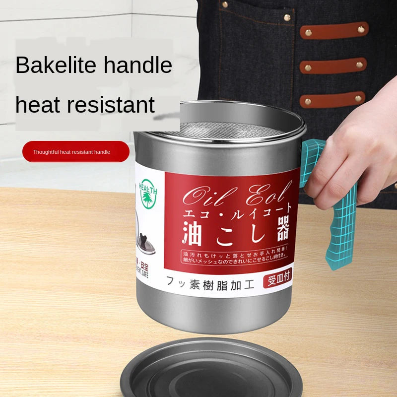 1.4L Multifunction Leakproof Can Grease Container Kitchen Tool Kettle