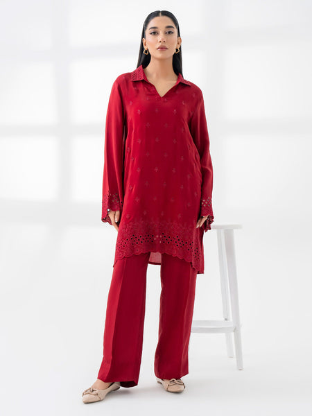 Stone Co-Ord Set-Embroidered (Pret)