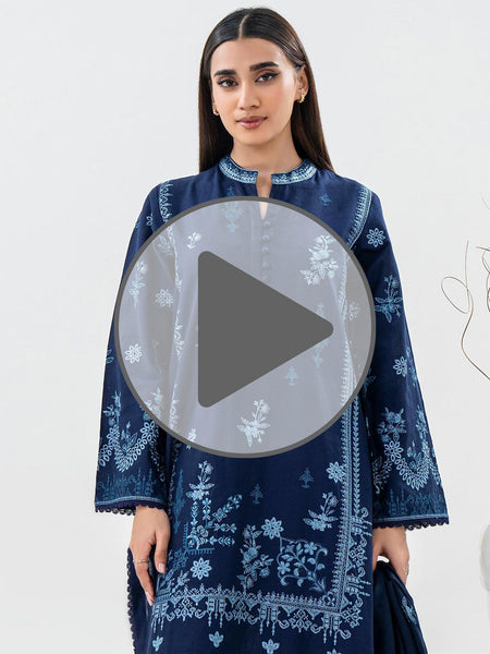 3 Piece Khaddar Suit-Embroidered (Pret)