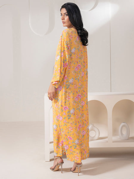 Embroidered Printed Grip Kaftan (Pret)