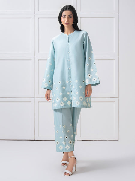 Lawn Co ord Set-Embroidered