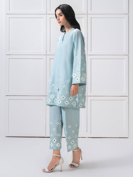Lawn Co ord Set-Embroidered