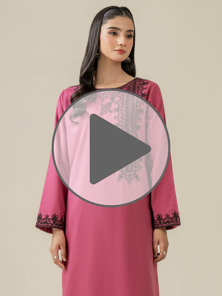 Khaddar Shirt-Embroidered (Pret)