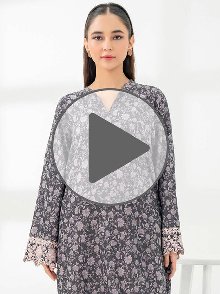 2 Piece Jacquard Suit-Embroidered (Pret)