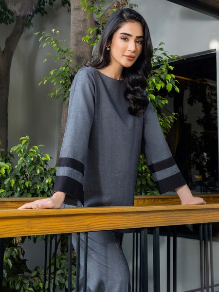 Dyed Color Block Yarn Dyed Co-Ord Set