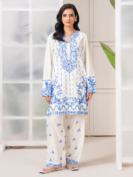 2 Piece Viscose Suit-Embroidered (Pret)