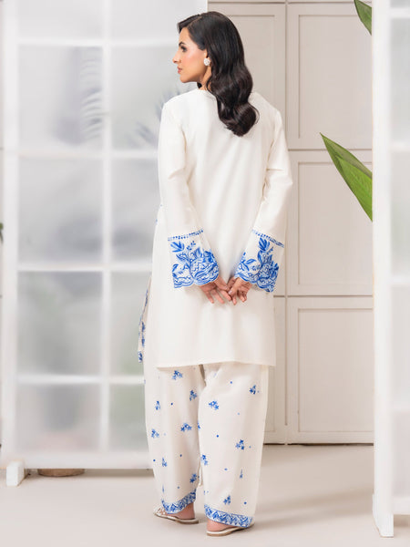 2 Piece Viscose Suit-Embroidered (Pret)