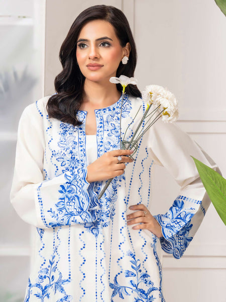 2 Piece Viscose Suit-Embroidered (Pret)