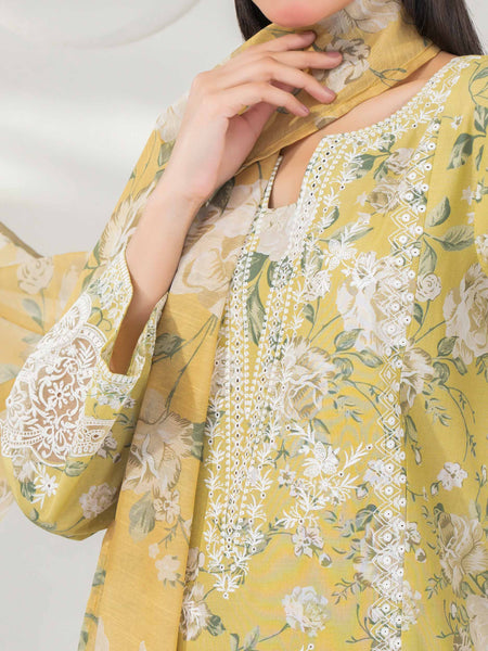 3 Piece Cambric Suit-Embroidered (Pret)