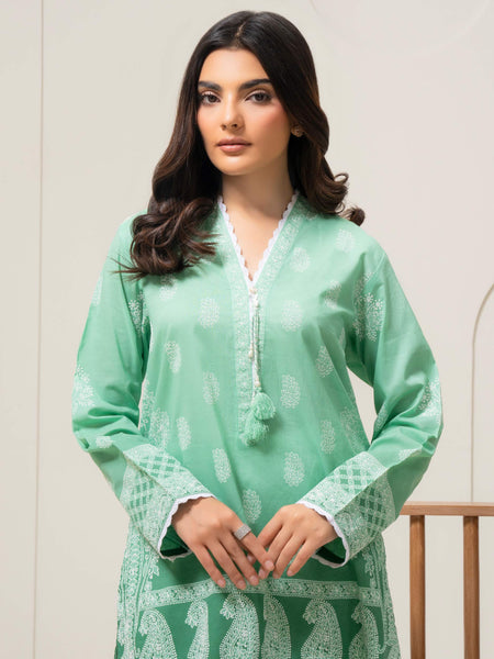 Lawn Top-Emboss Print (Pret)