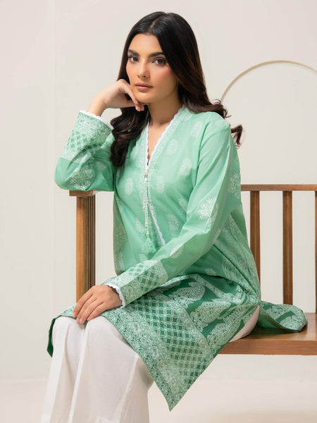 Lawn Top-Emboss Print (Pret)