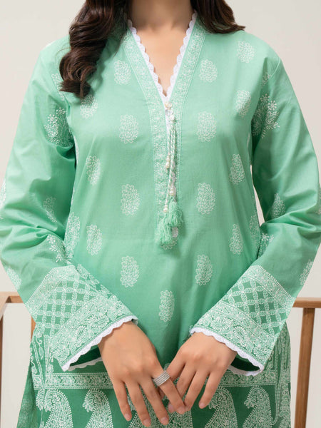 Lawn Top-Emboss Print (Pret)