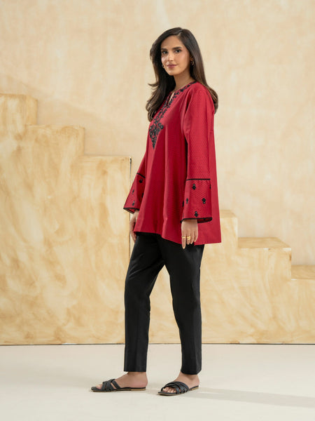 Cambric Kurti-Embroidered (Pret)