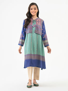 Linen Shirt With Bolero-Printed (Pret)