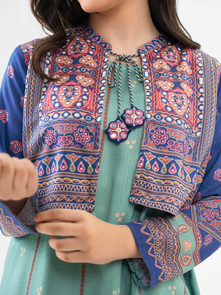 Linen Shirt With Bolero-Printed (Pret)