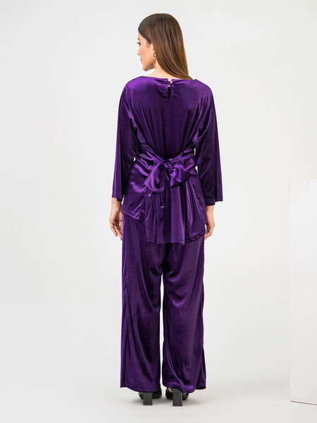 Velvet Co-Ord Set-Dyed