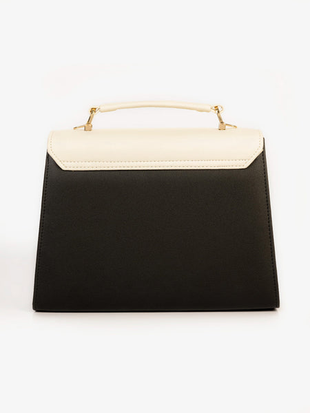 Two-tone Textured Handbag