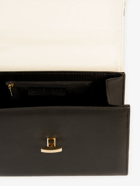 Two-tone Textured Handbag