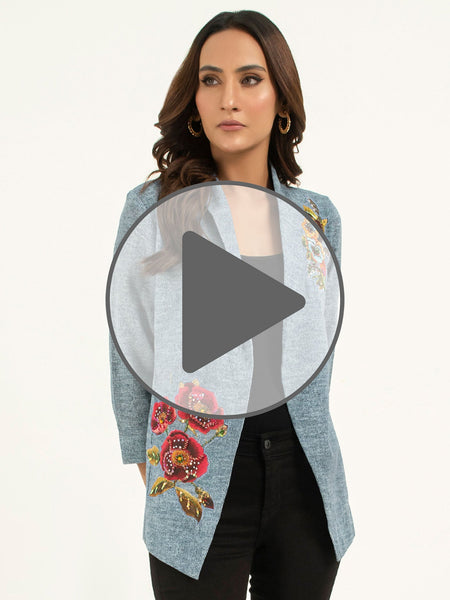 Embellished Khaddar Jacket