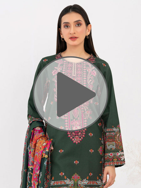 2 Piece Winter Cotton Suit-Embroidered (Pret)