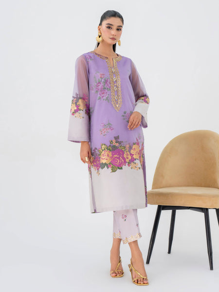 2 Piece Jacquard Suit-Embroidered (Pret)
