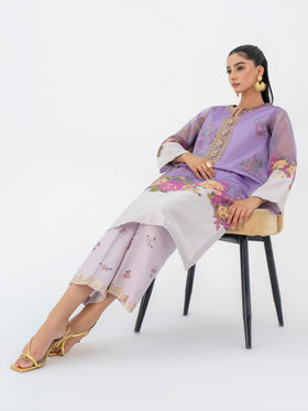 2 Piece Jacquard Suit-Embroidered (Pret)