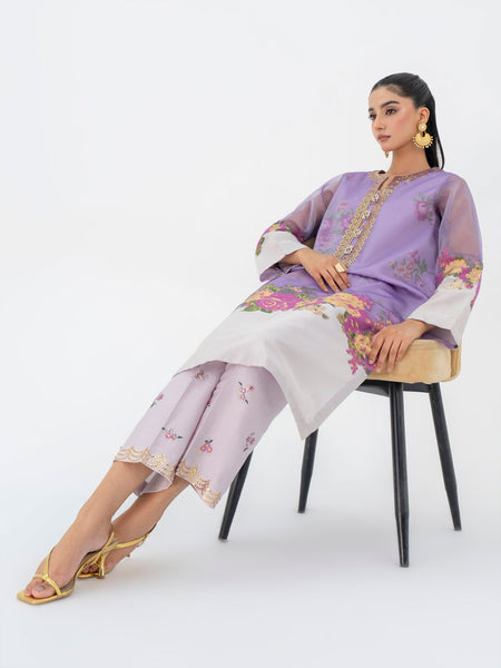 2 Piece Jacquard Suit-Embroidered (Pret)
