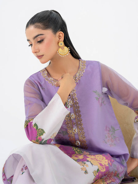 2 Piece Jacquard Suit-Embroidered (Pret)