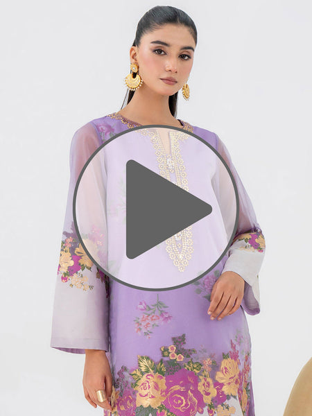 2 Piece Jacquard Suit-Embroidered (Pret)