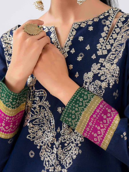 2 Piece Jacquard Suit-Embroidered (Pret)