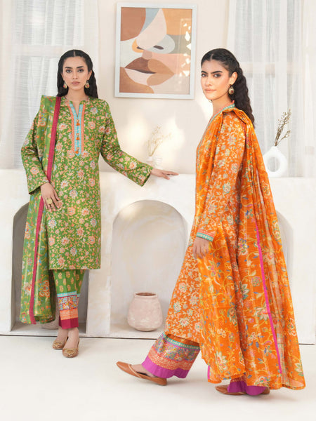 3 Piece Lawn Suit-Paste Print (Unstitched)