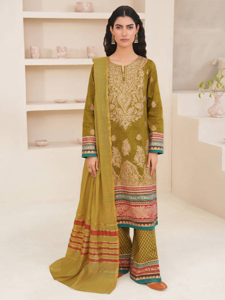 3 Piece Lawn Suit-Paste Print (Unstitched)