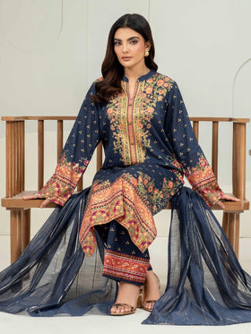 3 Piece Lawn Suit-Paste Print (Unstitched)