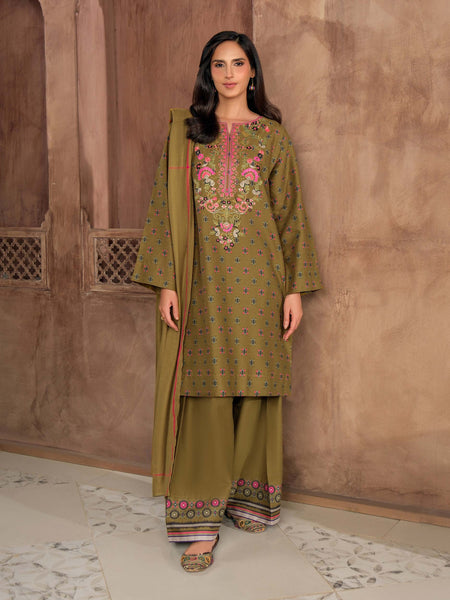 3 Piece Khaddar Suit-Embroidered (Unstitched)