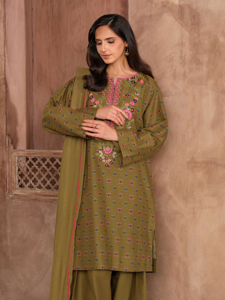 3 Piece Khaddar Suit-Embroidered (Unstitched)
