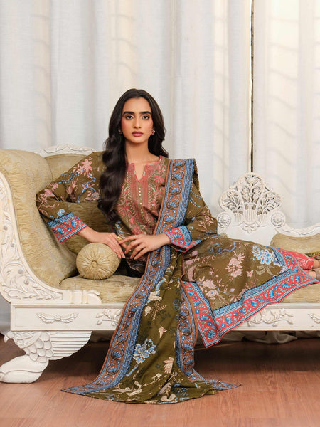 3 Piece Khaddar Suit-Embroidered (Unstitched)