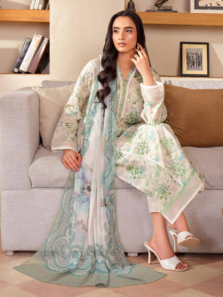 3 Piece Lawn Suit-Embroidered (Unstitched)