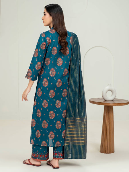 3 Piece Lawn Suit-Paste Print (Unstitched)