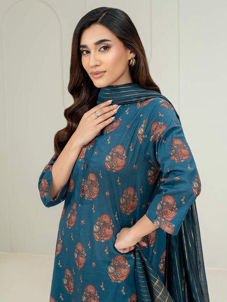 3 Piece Lawn Suit-Paste Print (Unstitched)
