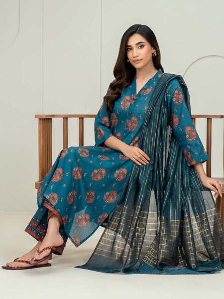 3 Piece Lawn Suit-Paste Print (Unstitched)