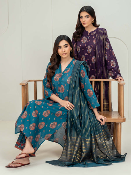 3 Piece Lawn Suit-Paste Print (Unstitched)