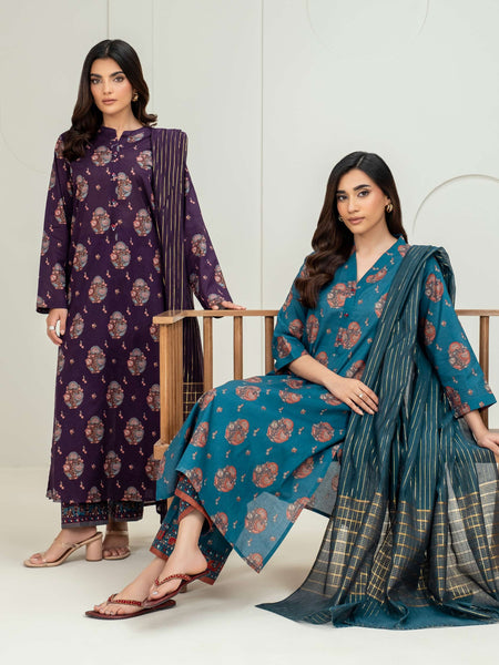 3 Piece Lawn Suit-Paste Print (Unstitched)