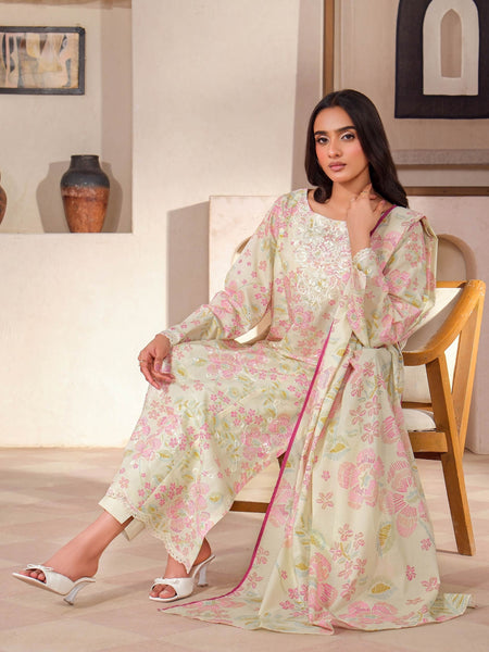 3 Piece Lawn Suit-Embroidered (Unstitched)