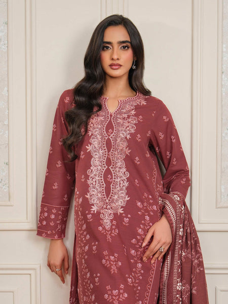 3 Piece Khaddar Suit-Embroidered (Unstitched)